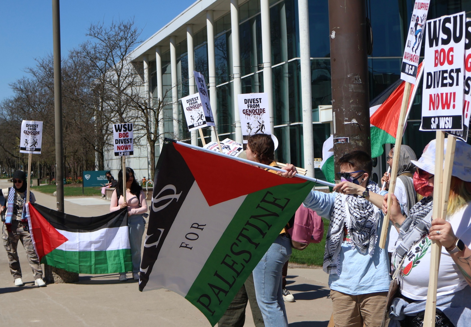 Students for Justice in Palestine protest